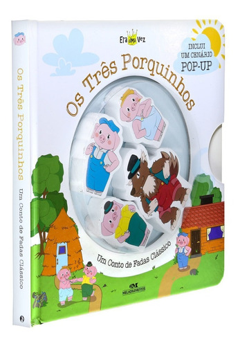 Imagem 2 de 5 de Os Três Porquinhos (cenário Pop-up + Personagens De Madeira)