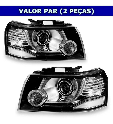 Par Farol Freelander 2 2006 A 2013 D3s Led Cromada 12 Pinos
