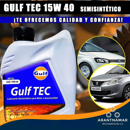 Aceite 15w40 Semisintetico Gulf