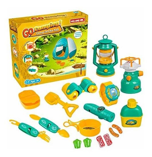 Juego De Camping Para Niños Con Tienda De Campaña 24 Piezas