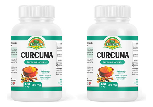 Curcuma 100 Capsulas /  500mg 2pack