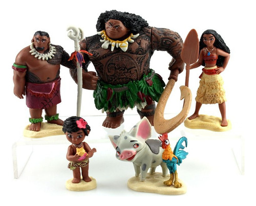 5 Piezas De Juguetes Con Figuras De Moana Princess Maui Chie