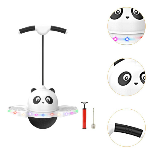 Pogo Pular Bola Placa De Salto Com Luz Colorida Branco
