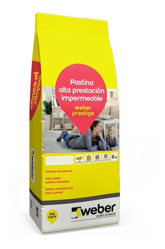 Pastina Para Porcelanato Niebla 2kg - Weber Prestige