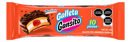 4 Pzs Marinela Galletas Gansito 215gr