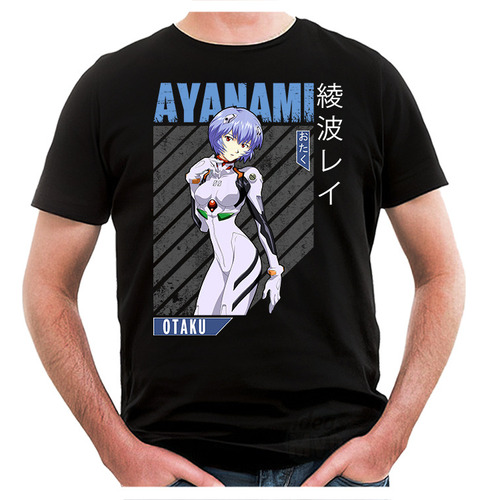 Remera Evangelion Rei Ayanami 07 (negra:) Ideas Mvd