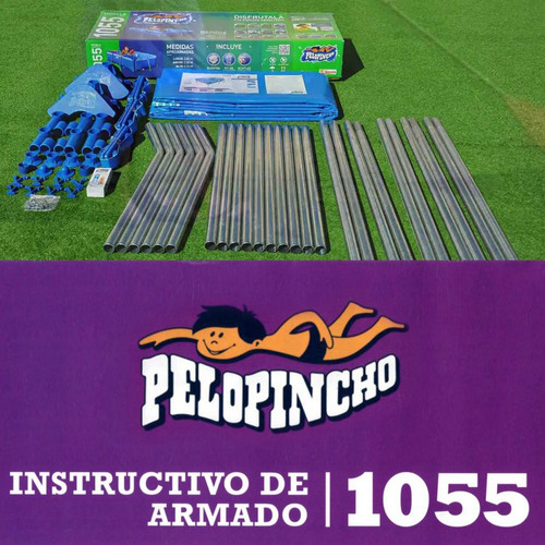Imagen 3 de 4 de Pileta estructural rectangular Pelopincho 1055 con capacidad de 4500 litros de 3m de largo x 2m de ancho azul