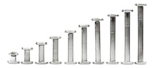 Tornillo metálico para carpeta 30 cm - 20 unidades