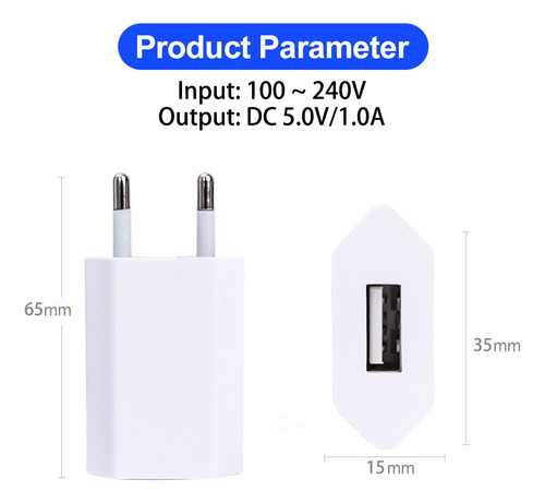 Cargador Usb De 5 V, 1 A, Adaptador De Cargador De Teléfono