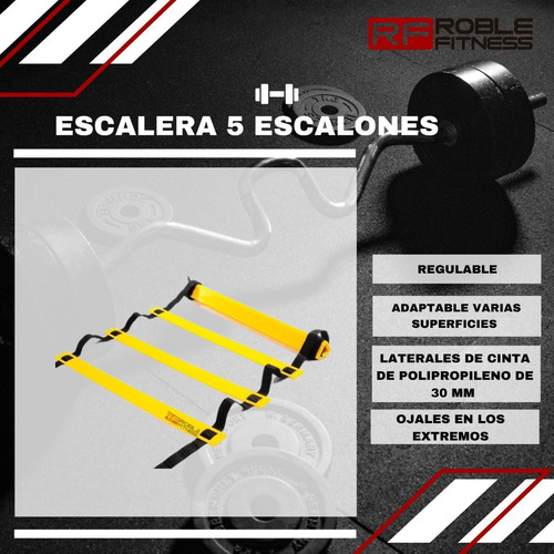 Imagen 3 de 7 de Escalera De Coordinacion Regulable 5 Escalones Entrenamiento