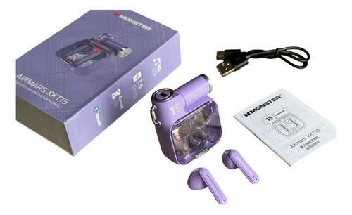 Auriculares Gaming Monster Airmars Xkt15 Led Purpura Violeta