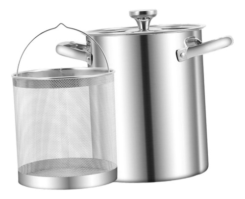 Frigideira Funda, Frigideira De Aço Inoxidável Com Cesto,