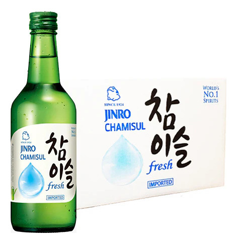 Soju Jinro Coreano Chamisul Fresh 360ml. - 2 Botellas