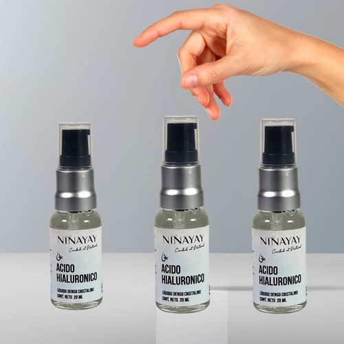 3 Pack Ácido Hialurónico Ninayay - Hidratación Facial 20ml Todo Tipo De Piel Noche