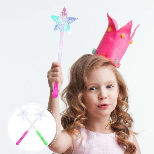 Varita Luminosa Con Forma De Estrella Luminosa Para Niños, P