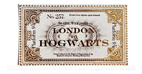 Imagen 1 de 1 de Imán Boleto Plataforma 9¾ london To Hogwarts Harry Potter