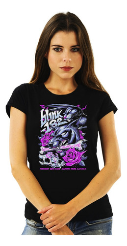 Polera Mujer Blink 182 Live In Australia Punk Impresión Dire