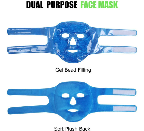 2pcs Gel Beads Face  Eye Masks Kit Hot/cold Mask Cooling Ic
