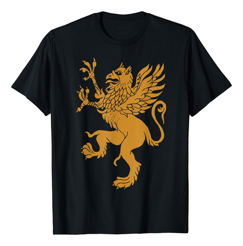 Griffin Gold Eagle Lion Medieval Bird - Polera Con Diseño 