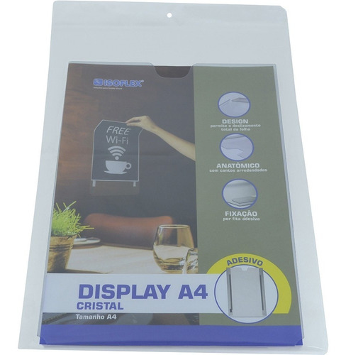Quadro De Aviso A4 Multiuso Cristal Adesivo Pt 1 Un