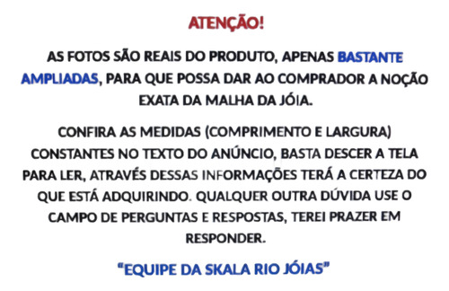 Cordão Corrente Ouro 18k - Masculino Malha Grumet - 65cm