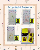 Comprar Set Escolar De Sellos Docentes N 7 - Sellos Almoh Tint Caja Negro