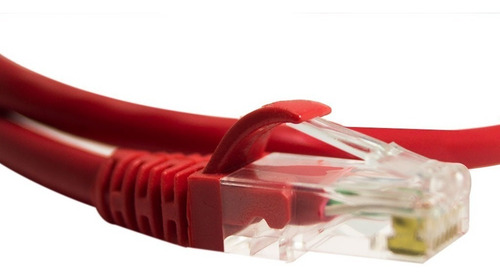 Imagem 3 de 4 de Kit 50 Cabos Rede Patch Cord Cat6 Rj45 Vermelho - 8 Metros