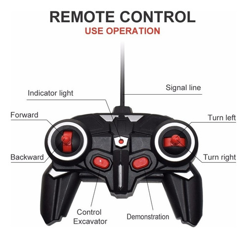Mini Excavadora Rc Con Pala Y Control De Metal Y