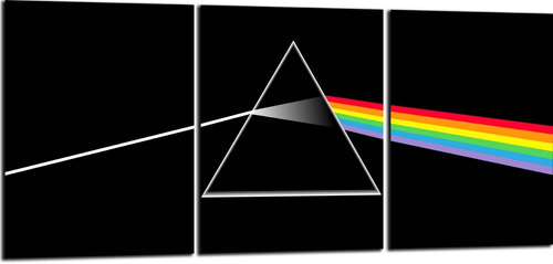 Cuadro Triptico Pink Floyd Dark Side Of The Moon 90x40cm