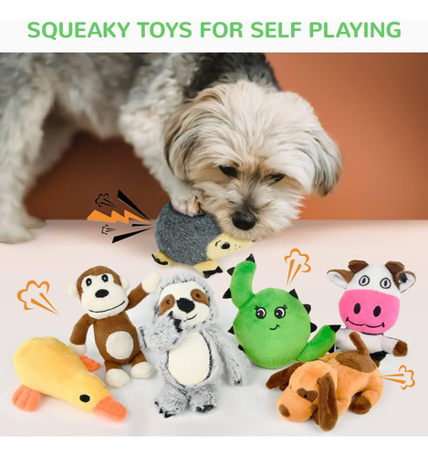 Pacote De 12 Brinquedos Dog Squeaky Legend Sandy Para Cães P