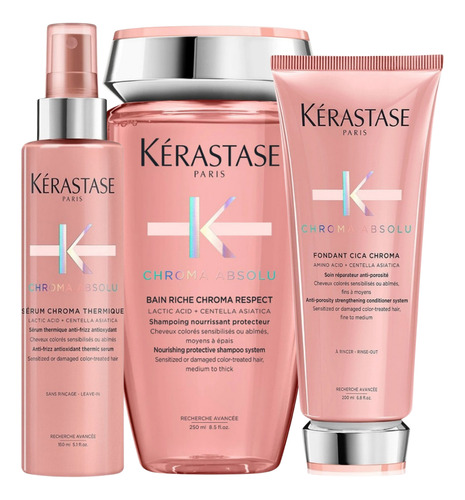Kit Tratamiento Para Cabello Kerastase Croma Absolu 3 Pzas