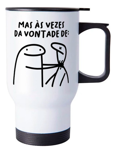 Copo Térmico Flork Eu Te Amo Mas 475ml Inox