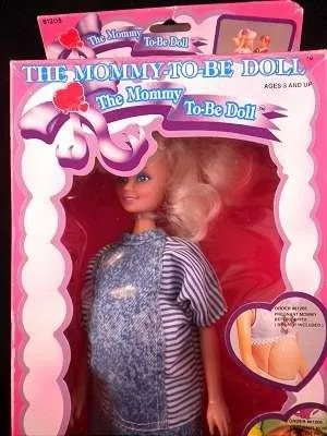 Barbie genérica grávida anos 90 - Antiguidades - Dix-Sept Rosado