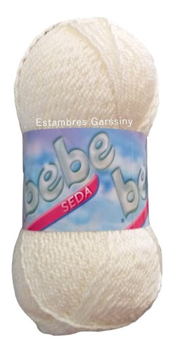 Estambre Bebe Seda Madejas De 100g Color Hueso