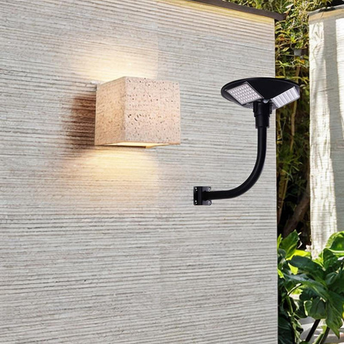Brazo De Montaje De Extensión De Farola Solar, Curva Negra