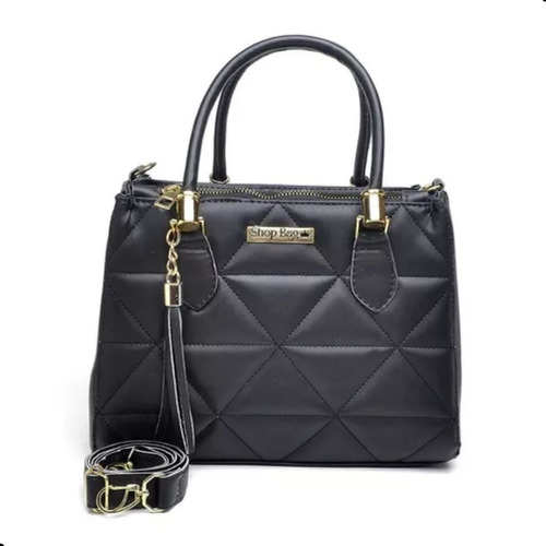 Bolsa Feminina Lorena Transversal Shopbag Dubai Cor Preto