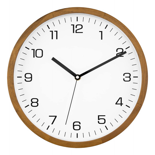 Reloj De Pared De Madera Silencioso 30 Cm Cuarzo Decorativo
