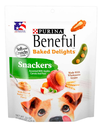 Snackers Purina Beneful Baked Deligths Mantequilla De Maní 269g