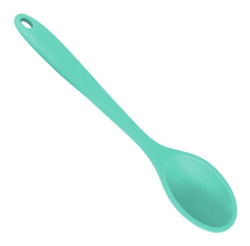 Colher De Silicone Utensílio De Cozinha 27cm Fritar Mexer
