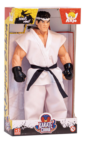 Boneco Articulado Ryu Fighter Premium Roupas De Tecido 