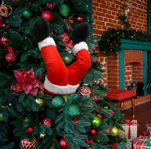/ Patas De Felpa De Papá Noel Para Decoración Del Árbol De