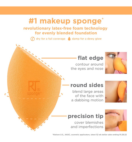 Real Techniques Ultimate Makeup Sponge Blending And Setti...