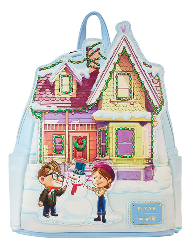 Loungefly Disney Pixar Up House Holiday Light Up Mini Mochil