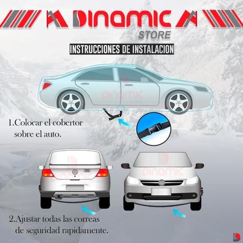 Imagen 4 de 6 de Cubre Auto Antigranizo 1 Pieza C/cinta De Amarre