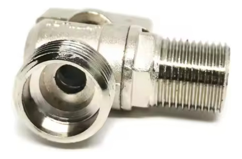 Registro De Esfera Para Máquina De Lavar Metal Cromado Rosca 1/2 Abertura 3/4 Saída Instalação Em Parede Compacto E Resistente Reg-08 Via Flix