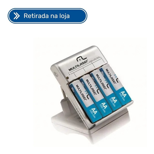 Carregador De Pilhas Multilaser 4xaa -12h Cb054