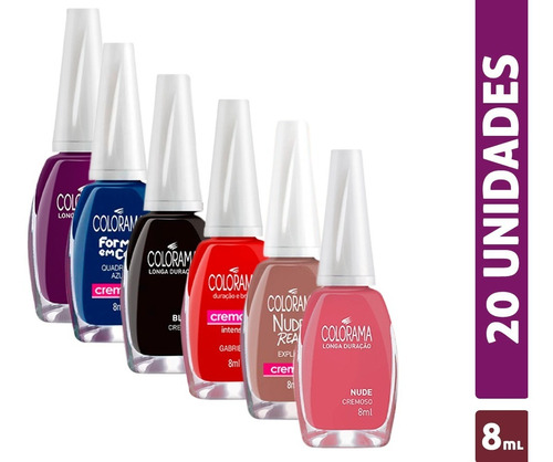 Kit 20 Esmaltes Colorama Manicure Atacado - Escolha Cor COLOR