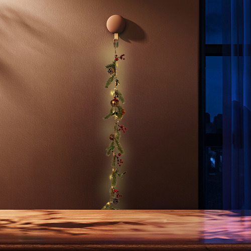 Cadena De Luces Led Con Arreglo Decorativo Navideño En Forma