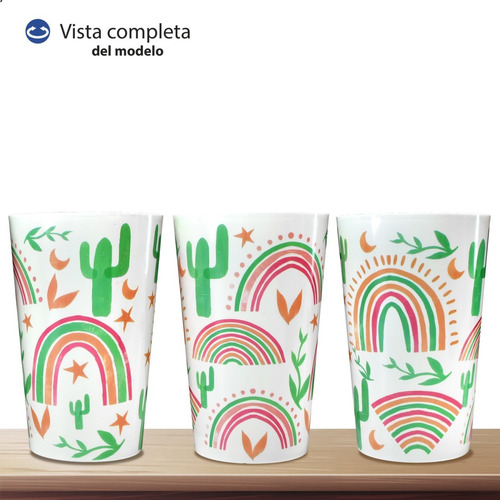 Imagen 5 de 9 de Vaso Plastico Infantil Niños Niñas Escolar Sorbete