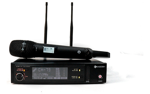 Microfone Sem Fio Digital Bastão Pro Uhf K1201m Kadosh Preto